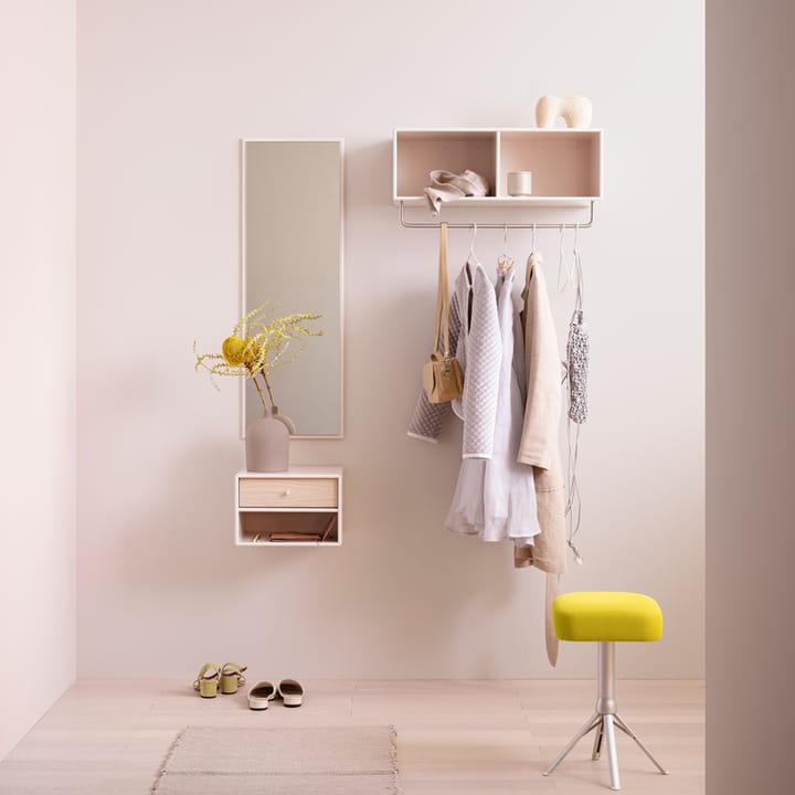 COAT hat shelf with clothes rails, Graphic 100, incl. suspension Montana