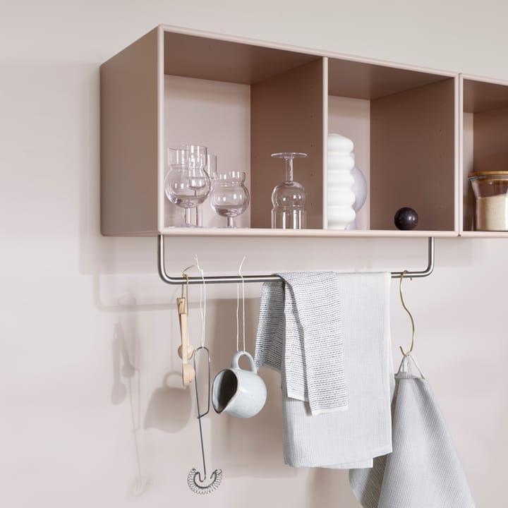 COAT hat shelf with clothes rails, Graphic 100, incl. suspension Montana