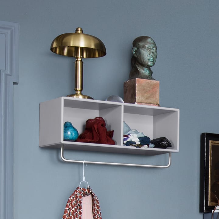 COAT hat shelf with clothes rails, Graphic 100, incl. suspension Montana