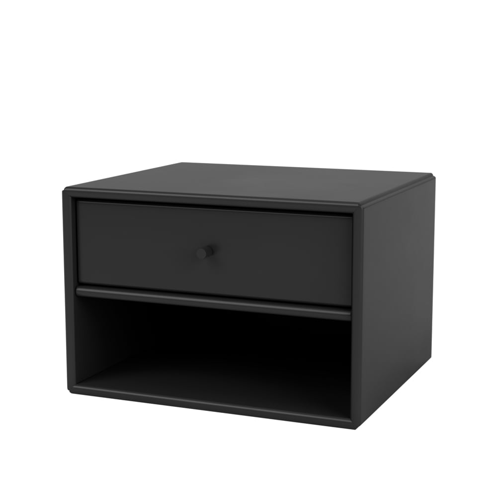 Montana Dash bedside table Black 05, incl. suspension cm