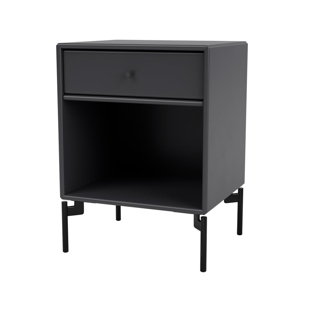 Montana Dream bedside table Anthracite 04, black lacquered legs