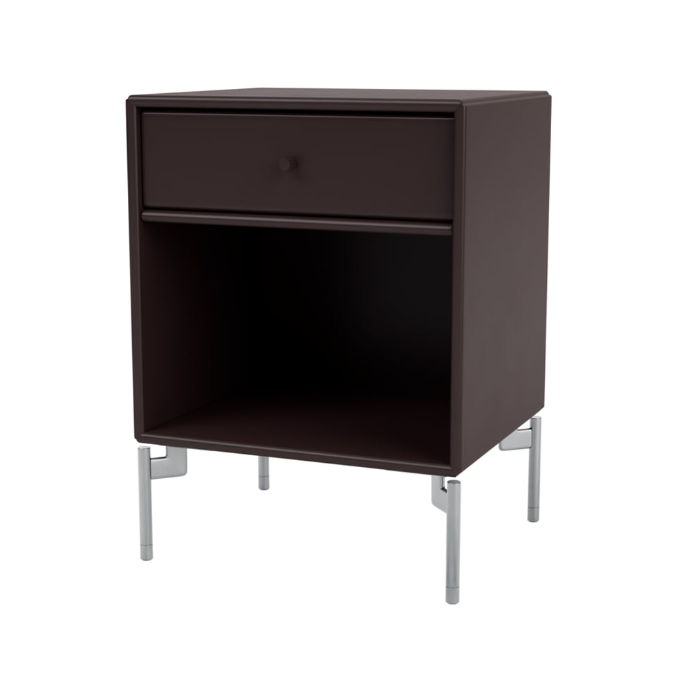 Montana Dream bedside table Balsamic 160, chrome legs