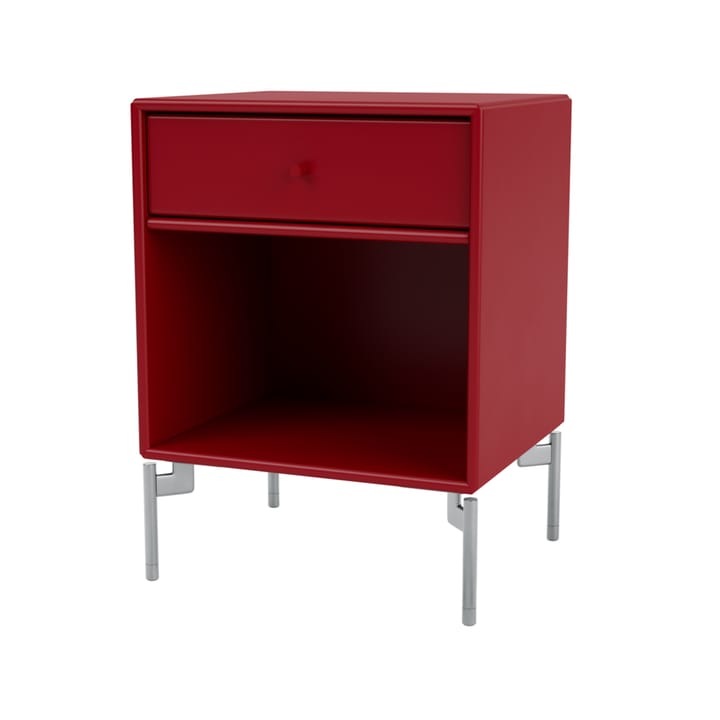 Dream bedside table - Beetroot 165, chrome legs - Montana