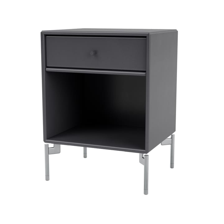 Dream bedside table - Coal 36, chrome legs - Montana