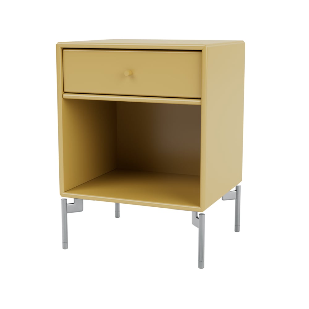 Montana Dream bedside table Cumin 157, chrome legs