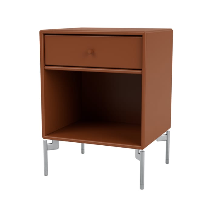 Dream bedside table - Hazelnut 146, chrome legs - Montana