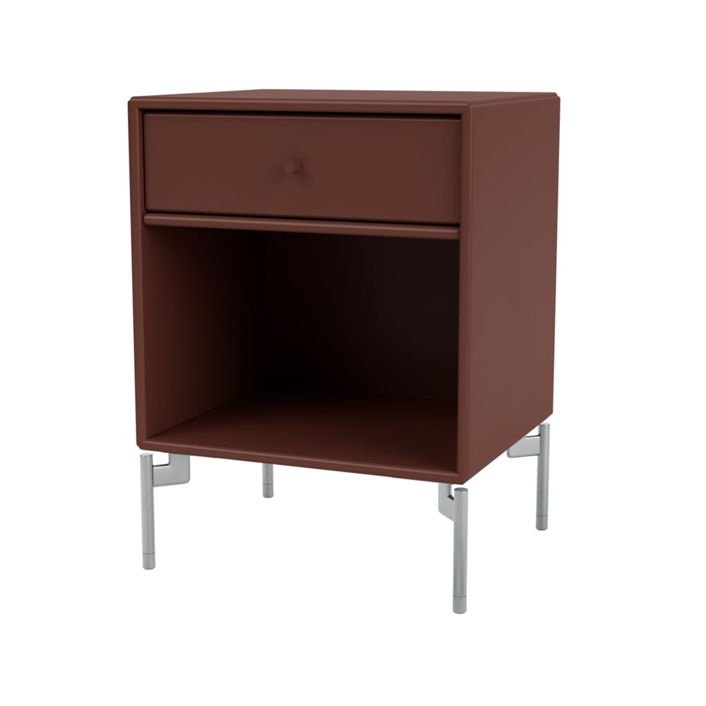 Montana Dream bedside table Masala 155, chrome legs