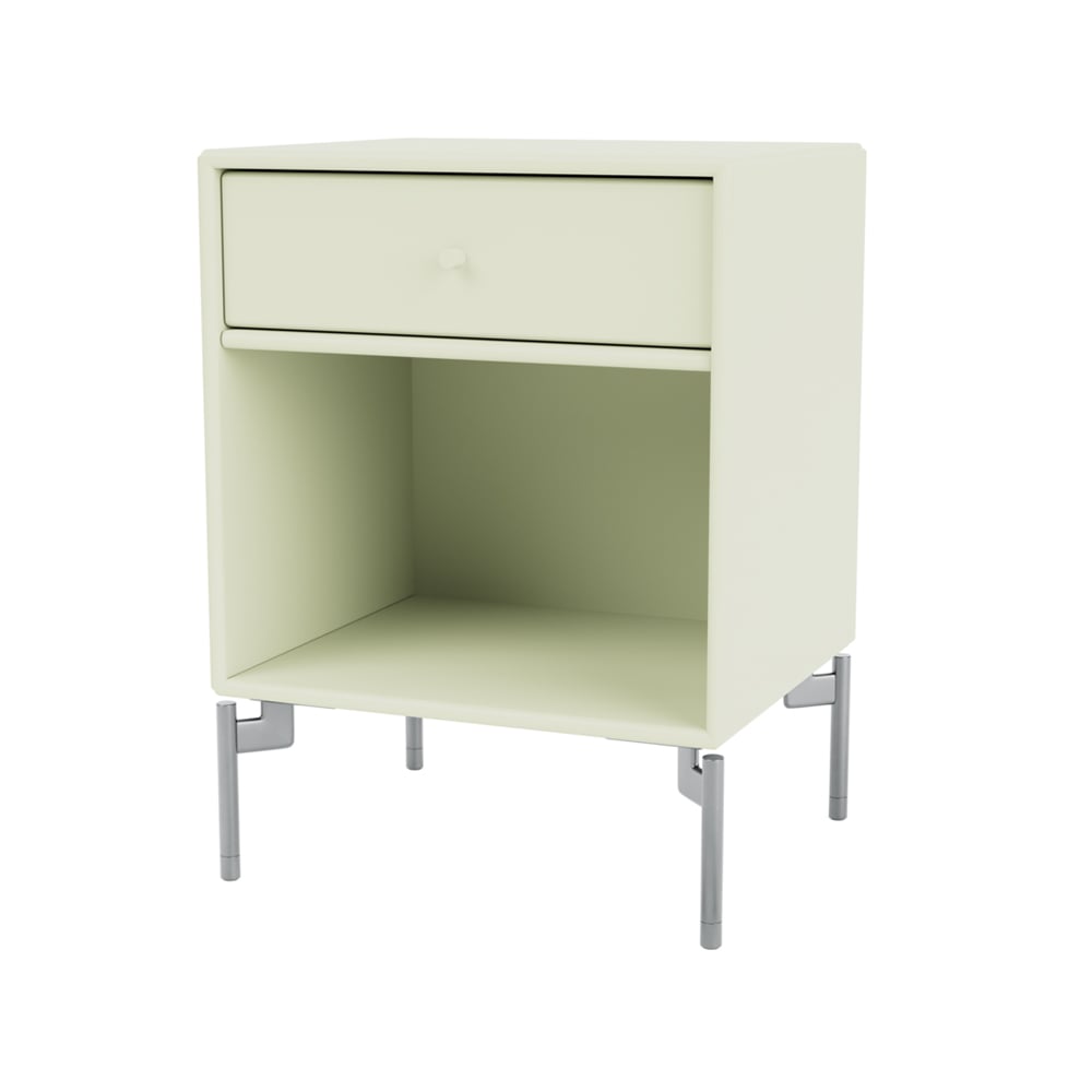 Montana Dream bedside table Pomelo 140, chrome legs