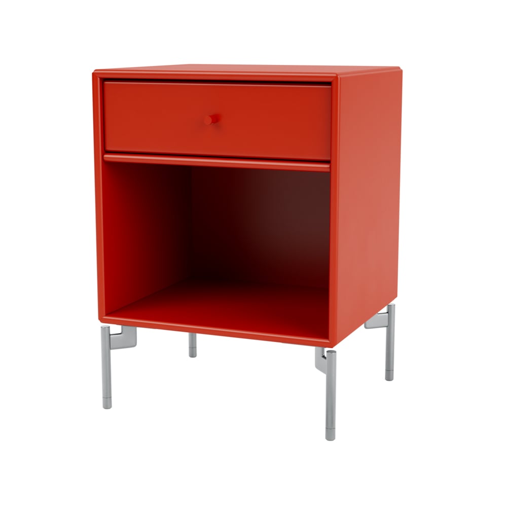 Montana Dream bedside table Rosehip 145, chrome legs