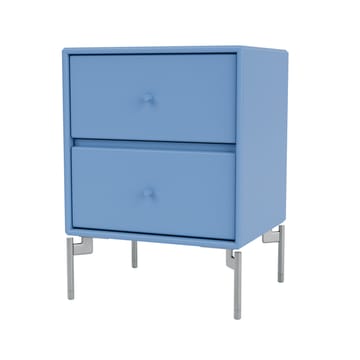 Drift bedside table - Azure 154, chrome legs cm - Montana