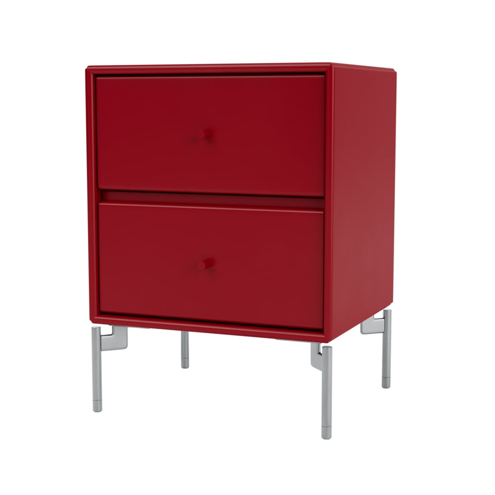 Montana Drift bedside table Beetroot 165, chrome legs cm