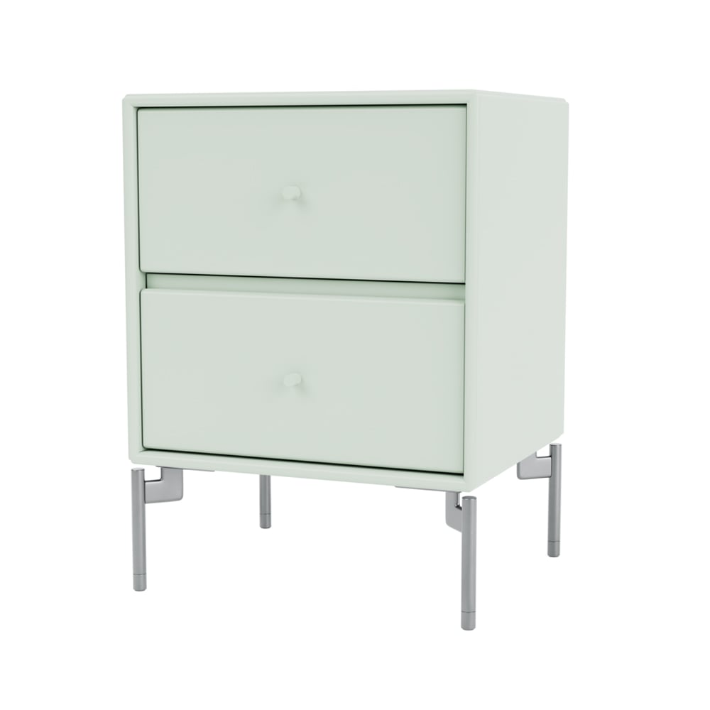 Montana Drift bedside table Mist 161, chrome legs cm