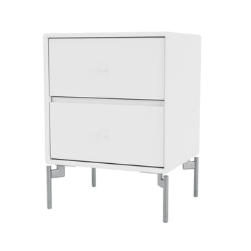 Drift bedside table - Snow 38, chrome legs cm - Montana