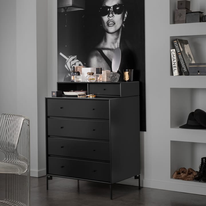 Keep dresser, Anthracite 04-black lacquered leg Montana