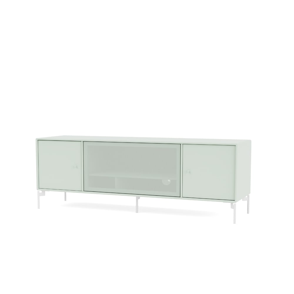 Montana Octave III media bench Mist 161, lacquered leg snow