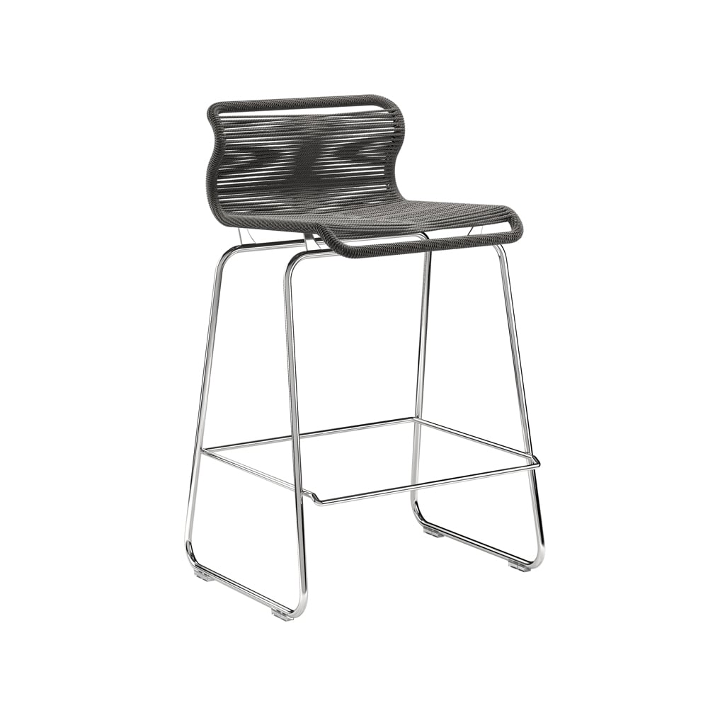 Montana Panton One kitchen barstool Black, paper/stainless steel