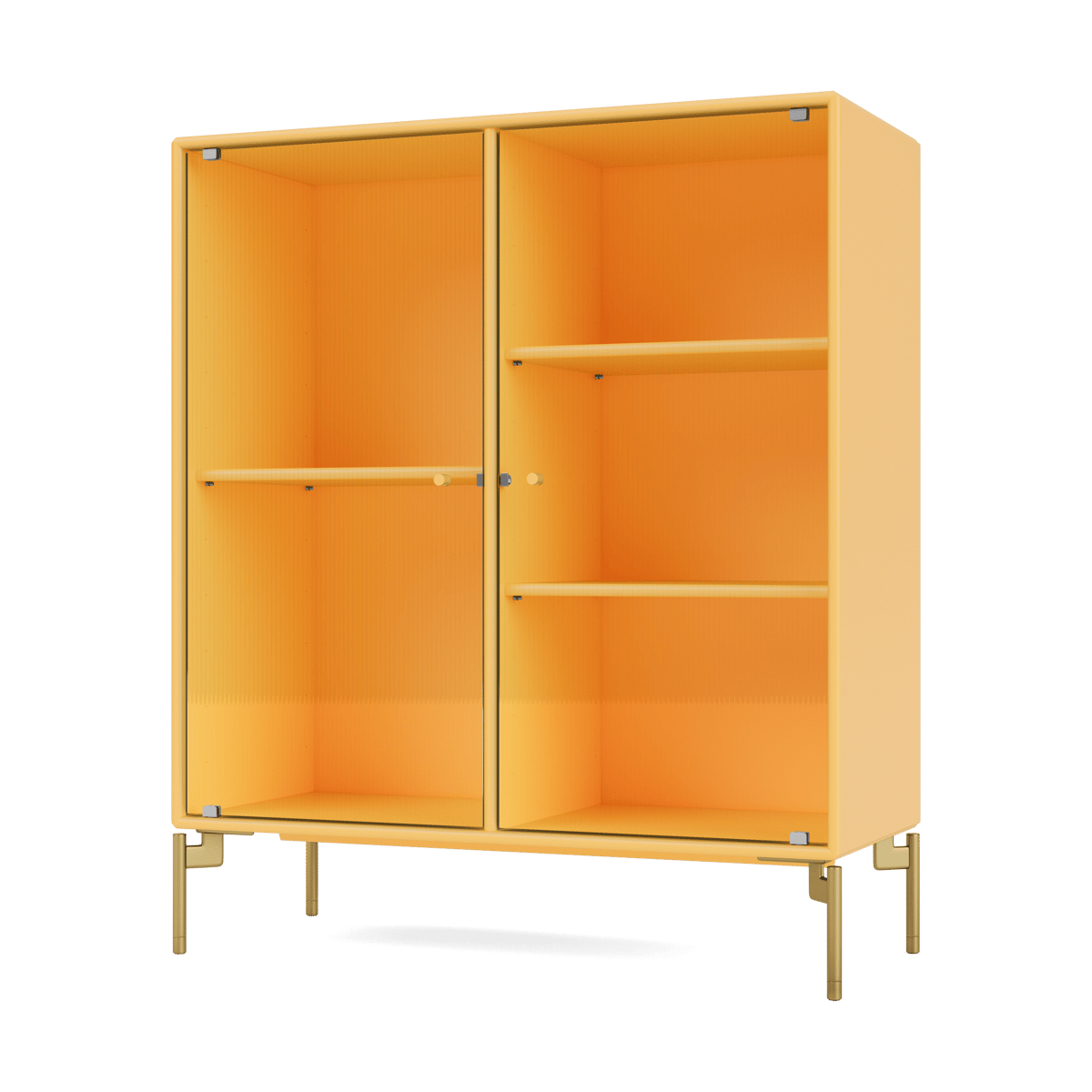 Montana Ripple II display cabinet 69.6x82.2x30 cm Acacia-legs brass