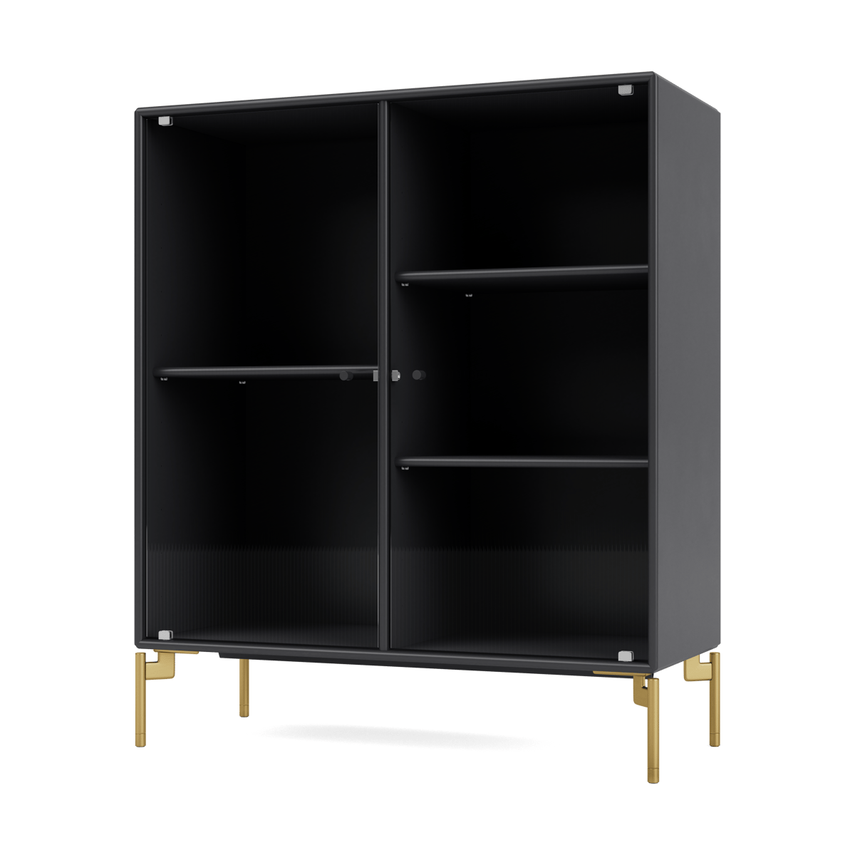 Montana Ripple II display cabinet 69.6x82.2x30 cm Anthracite-legs brass