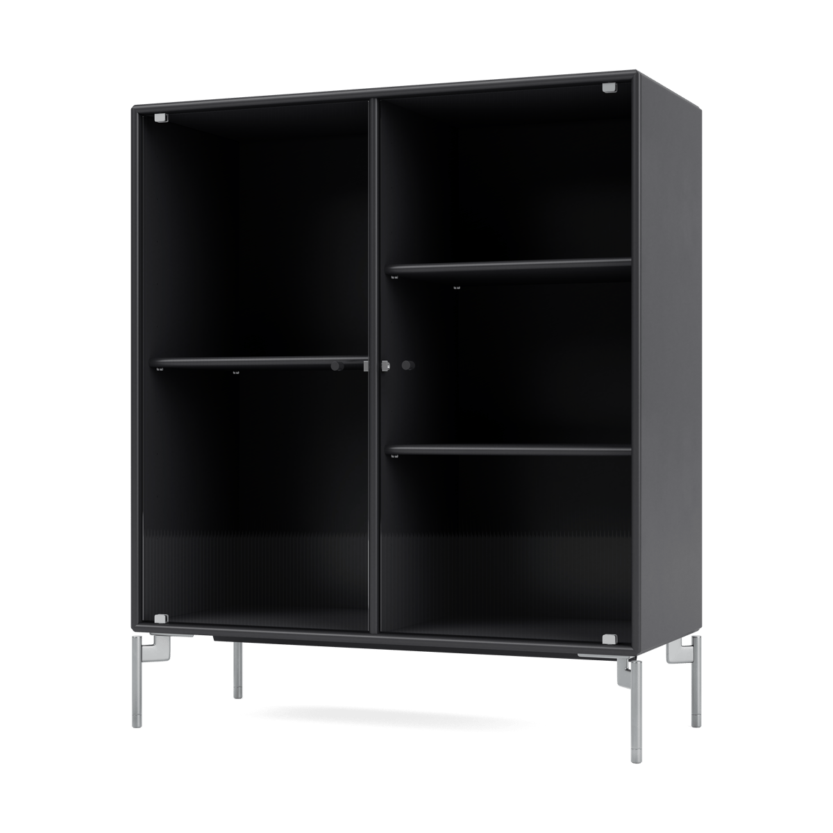 Montana Ripple II display cabinet 69.6x82.2x30 cm Anthracite-legs chrome