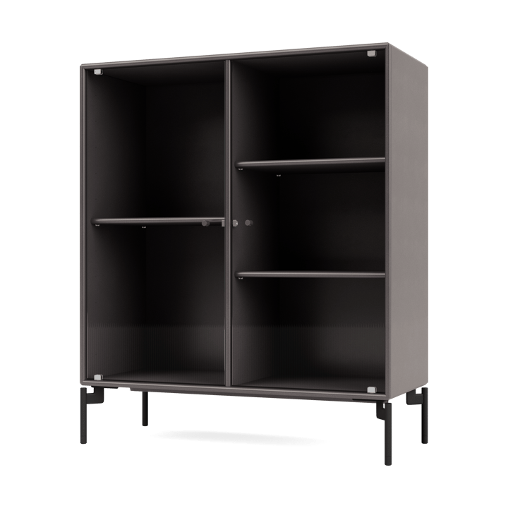 Ripple II display cabinet 69.6x82.2x30 cm - Coffee-legs black - Montana