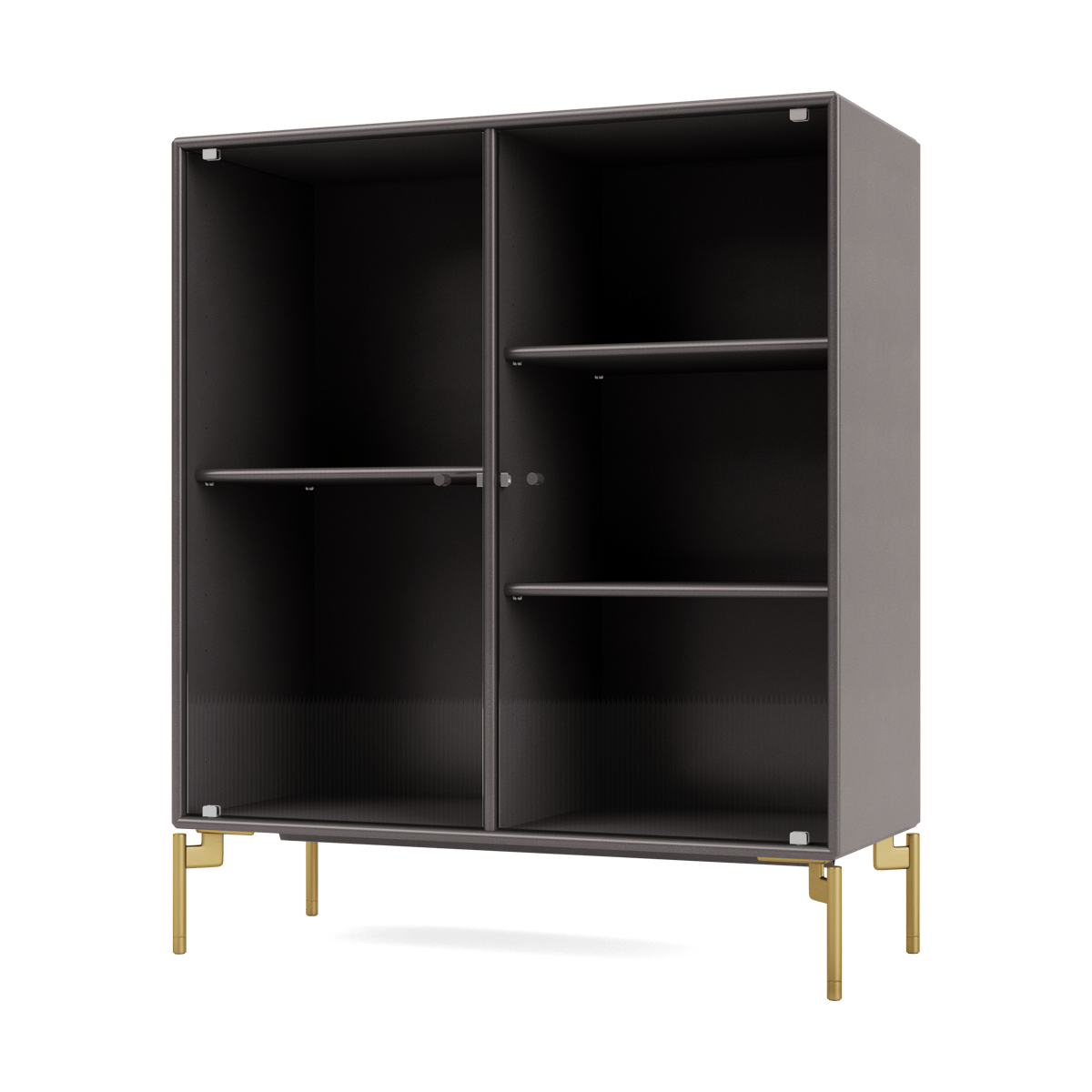 Montana Ripple II display cabinet 69.6x82.2x30 cm Coffee-legs brass