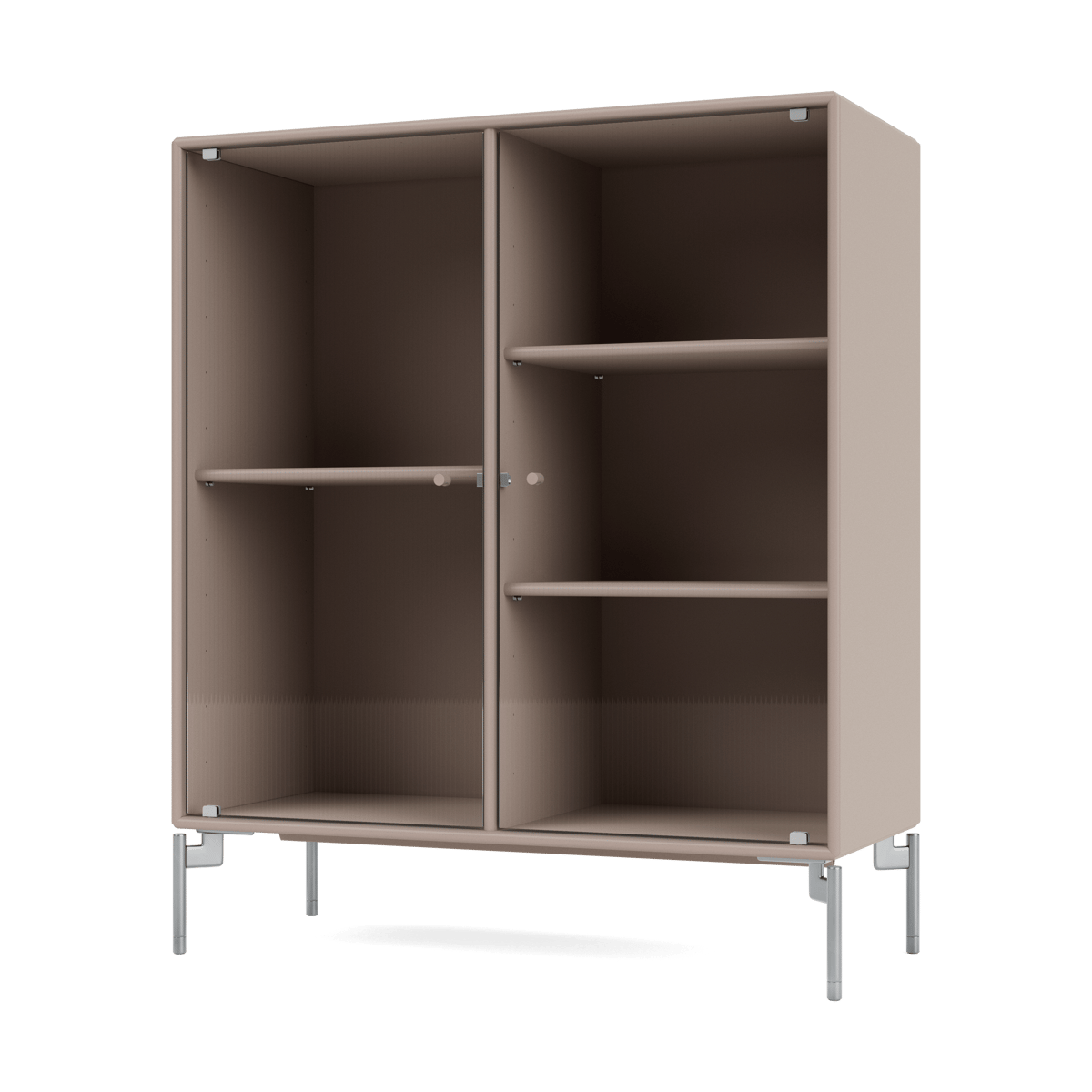 Montana Ripple II display cabinet 69.6x82.2x30 cm Mushroom-legs chrome