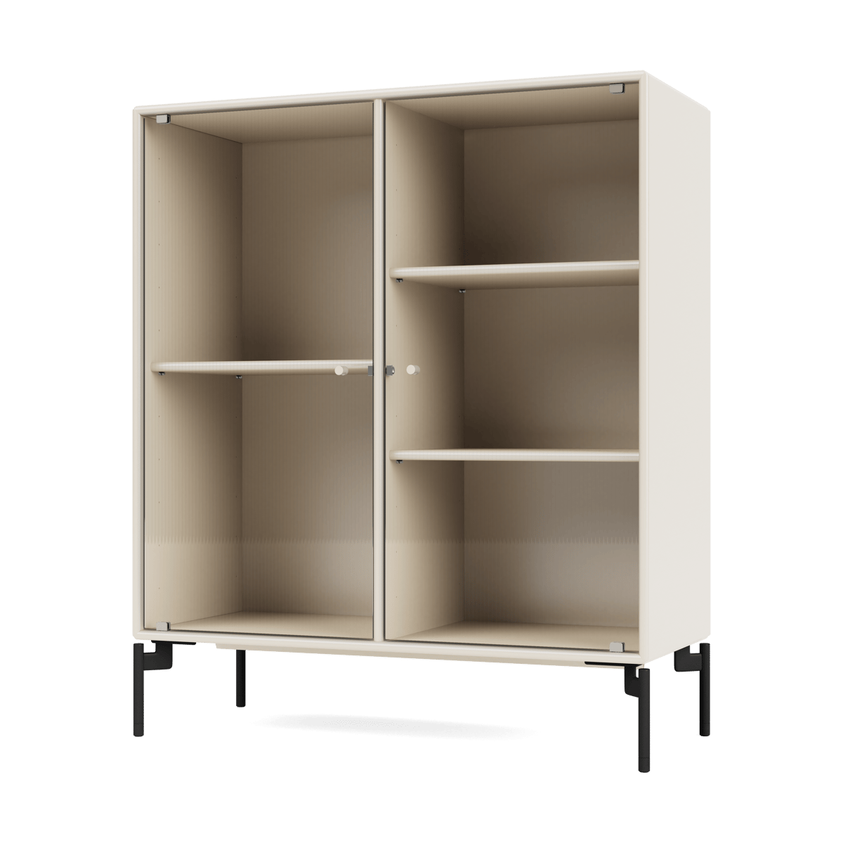 Montana Ripple II display cabinet 69.6x82.2x30 cm Oat-legs black