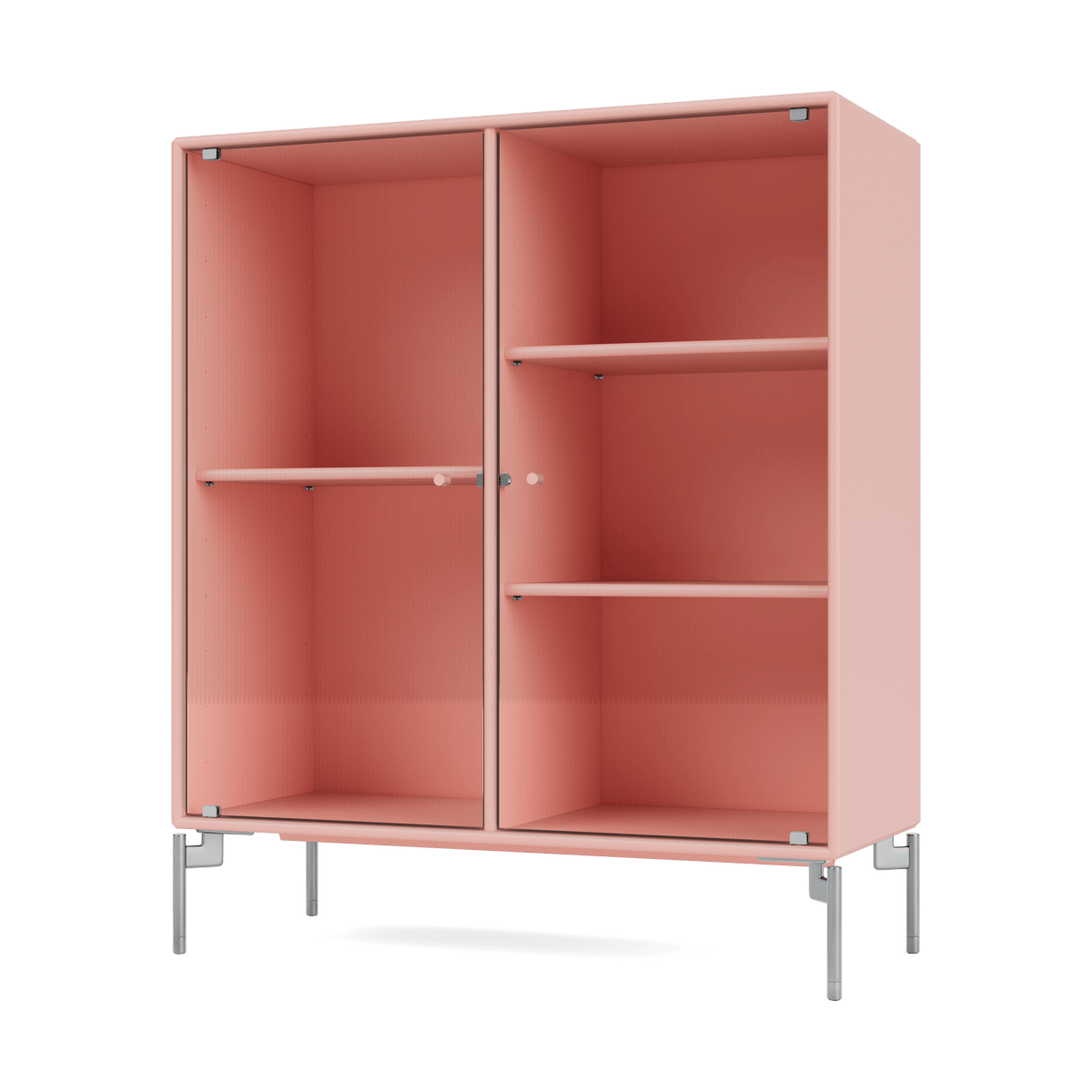 Montana Ripple II display cabinet 69.6x82.2x30 cm Ruby-legs chrome