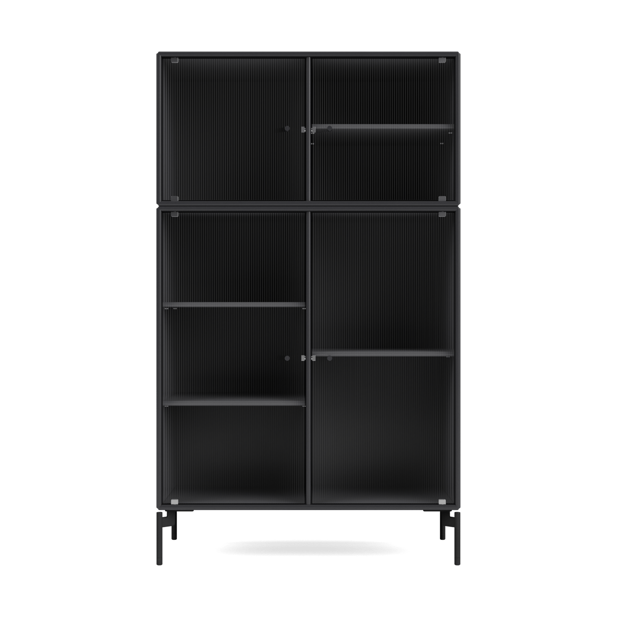 Montana Ripple III display cabinet 69.6x117.6x38 cm Anthracite-legs black