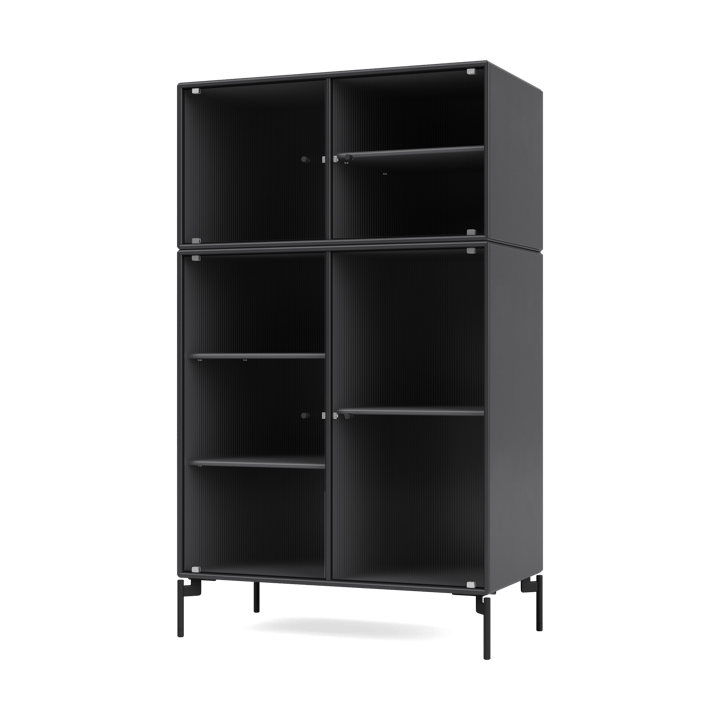 Ripple III display cabinet 69.6x117.6x38 cm, Anthracite-legs black Montana