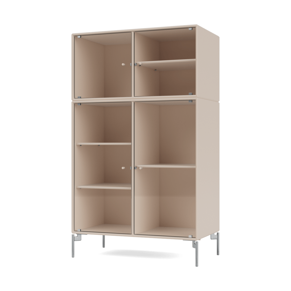 Montana Ripple III display cabinet 69.6x117.6x38 cm Clay-Chrome legs MB126