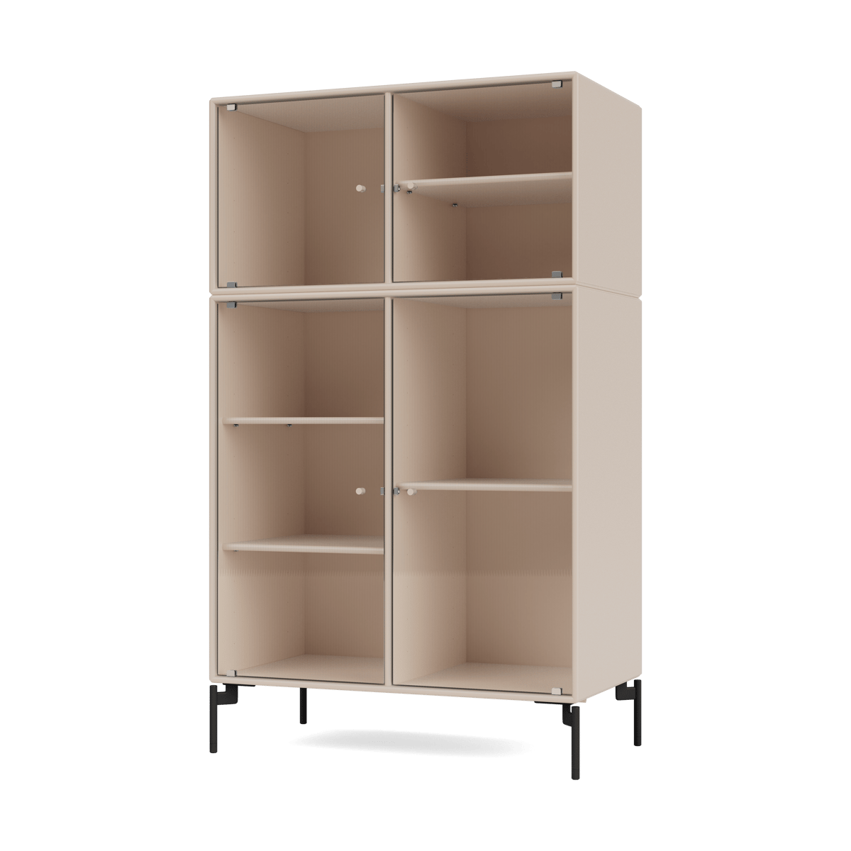 Montana Ripple III display cabinet 69.6x117.6x38 cm Clay-legs black