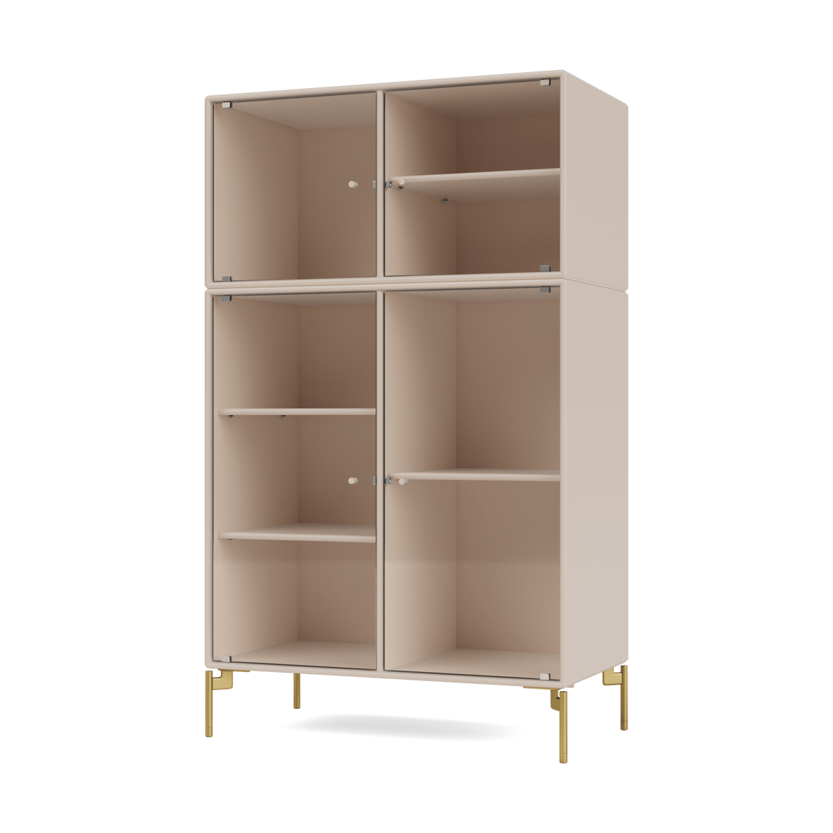 Montana Ripple III display cabinet 69.6x117.6x38 cm Clay-legs brass