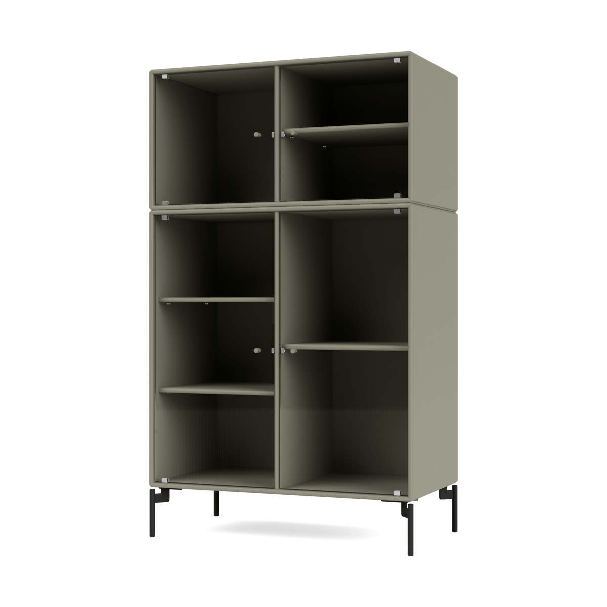 Montana Ripple III display cabinet 69.6x117.6x38 cm Fennel-legs black