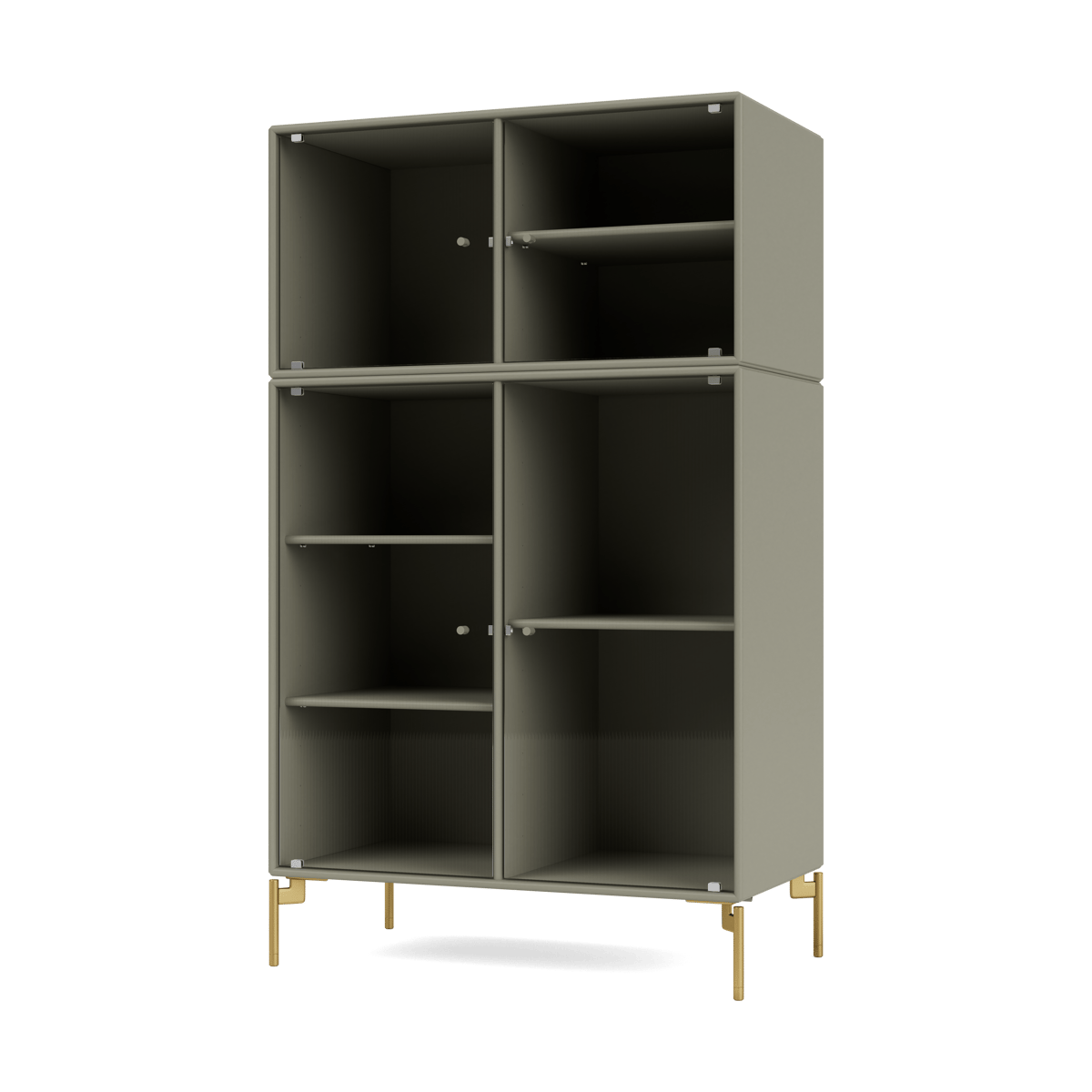 Montana Ripple III display cabinet 69.6x117.6x38 cm Fennel-legs brass