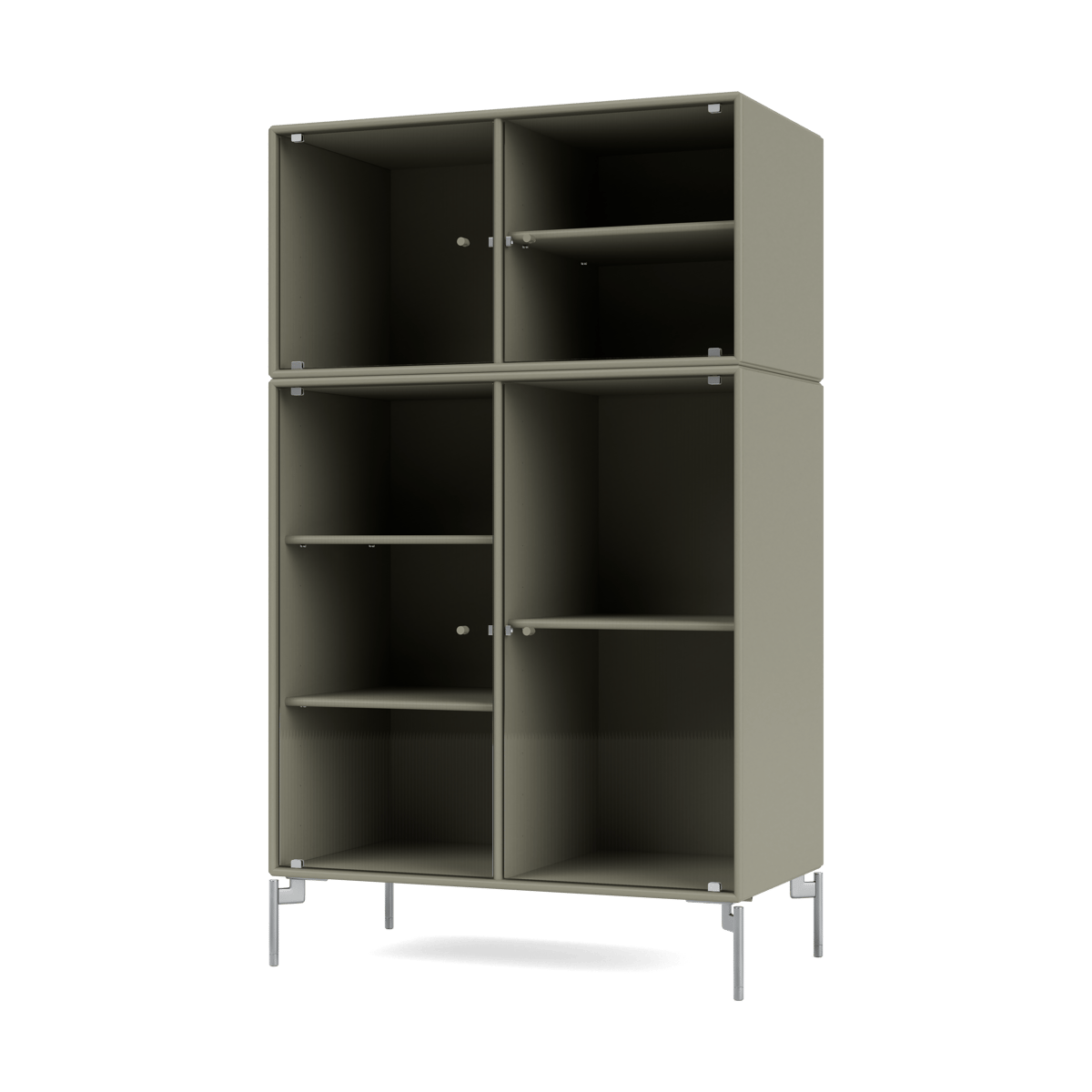 Montana Ripple III display cabinet 69.6x117.6x38 cm Fennel-legs chrome