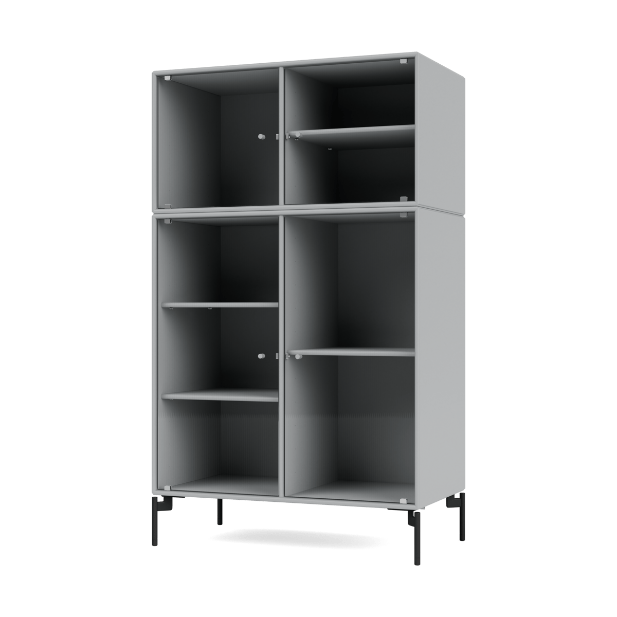 Montana Ripple III display cabinet 69.6x117.6x38 cm Fjord-legs black