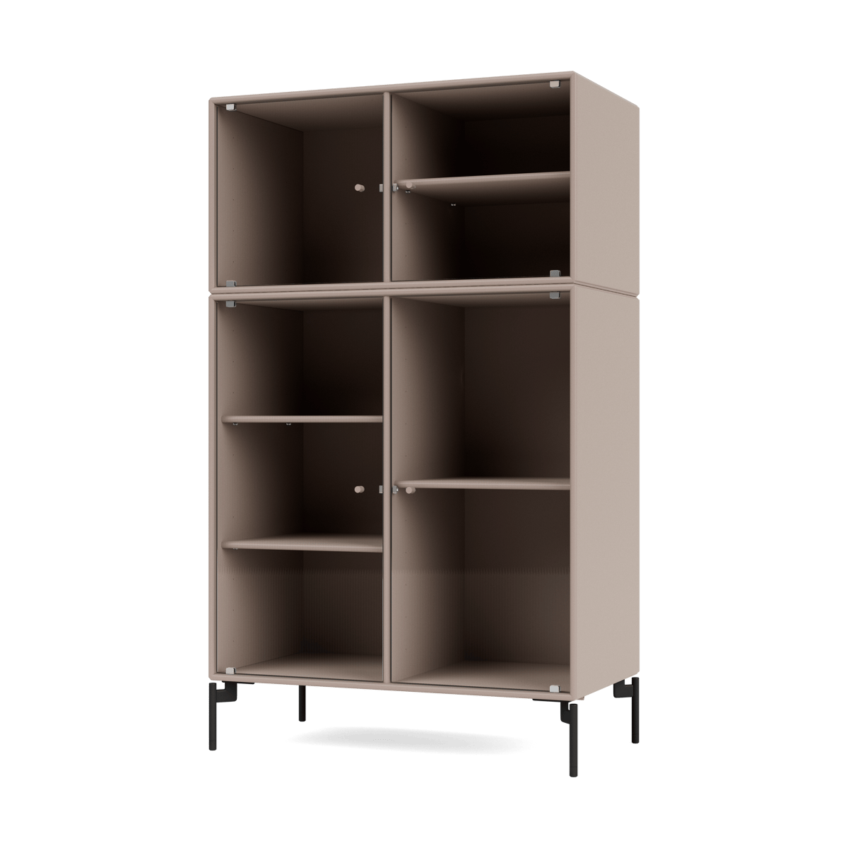 Montana Ripple III display cabinet 69.6x117.6x38 cm Mushroom-legs black