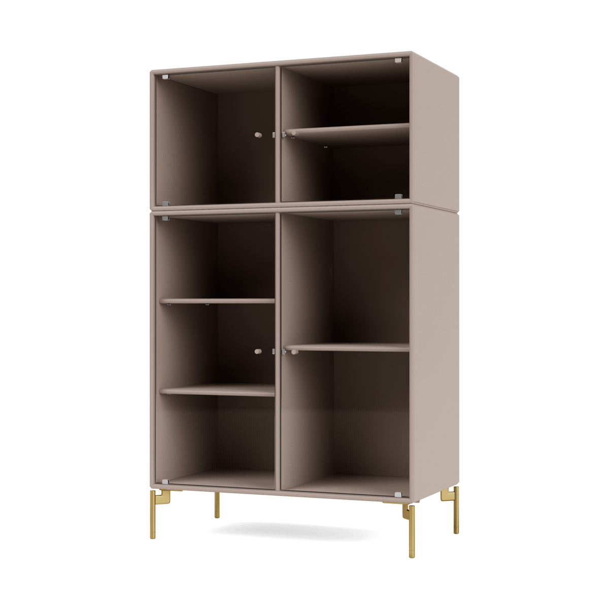 Montana Ripple III display cabinet 69.6x117.6x38 cm Mushroom-legs brass