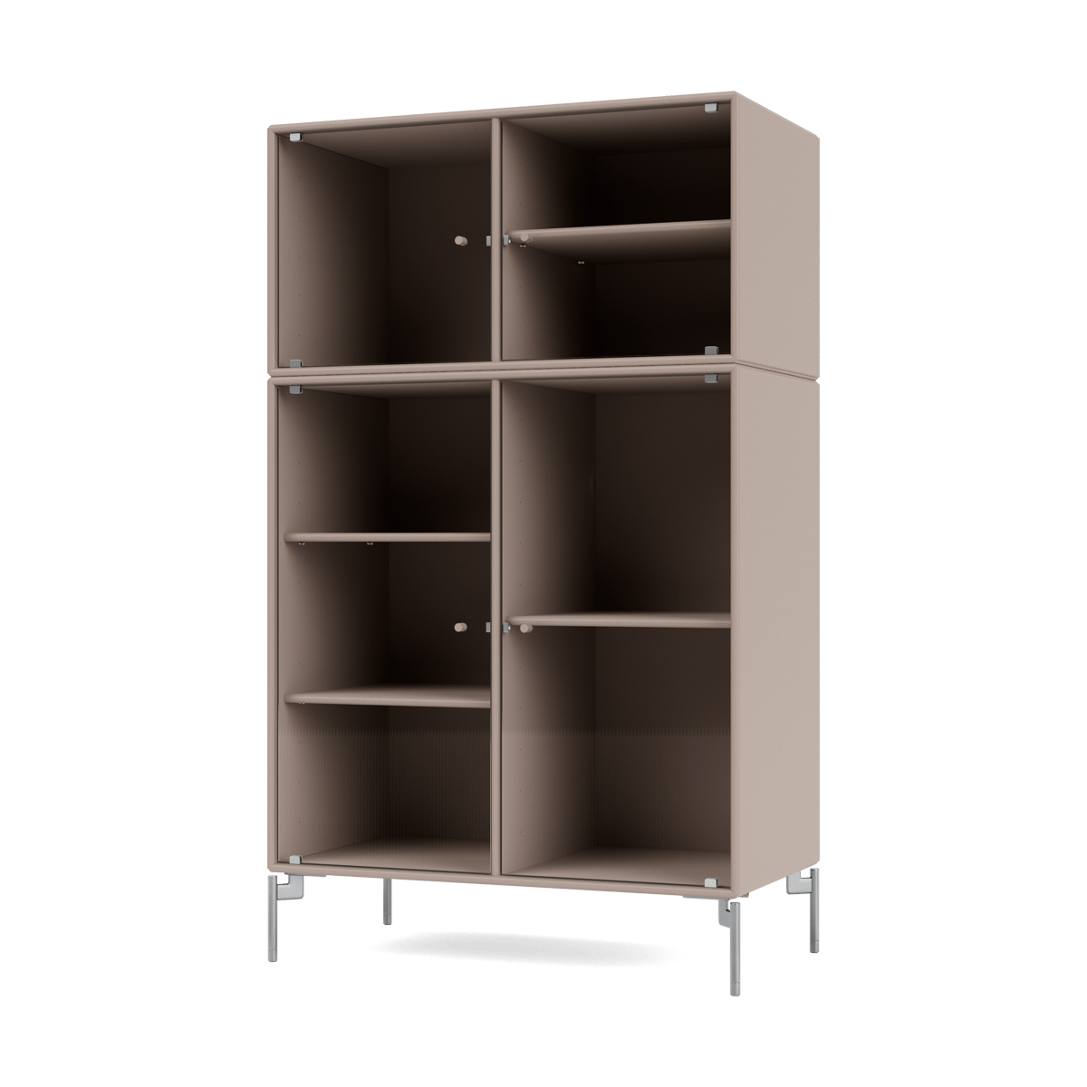 Montana Ripple III display cabinet 69.6x117.6x38 cm Mushroom-legs chrome