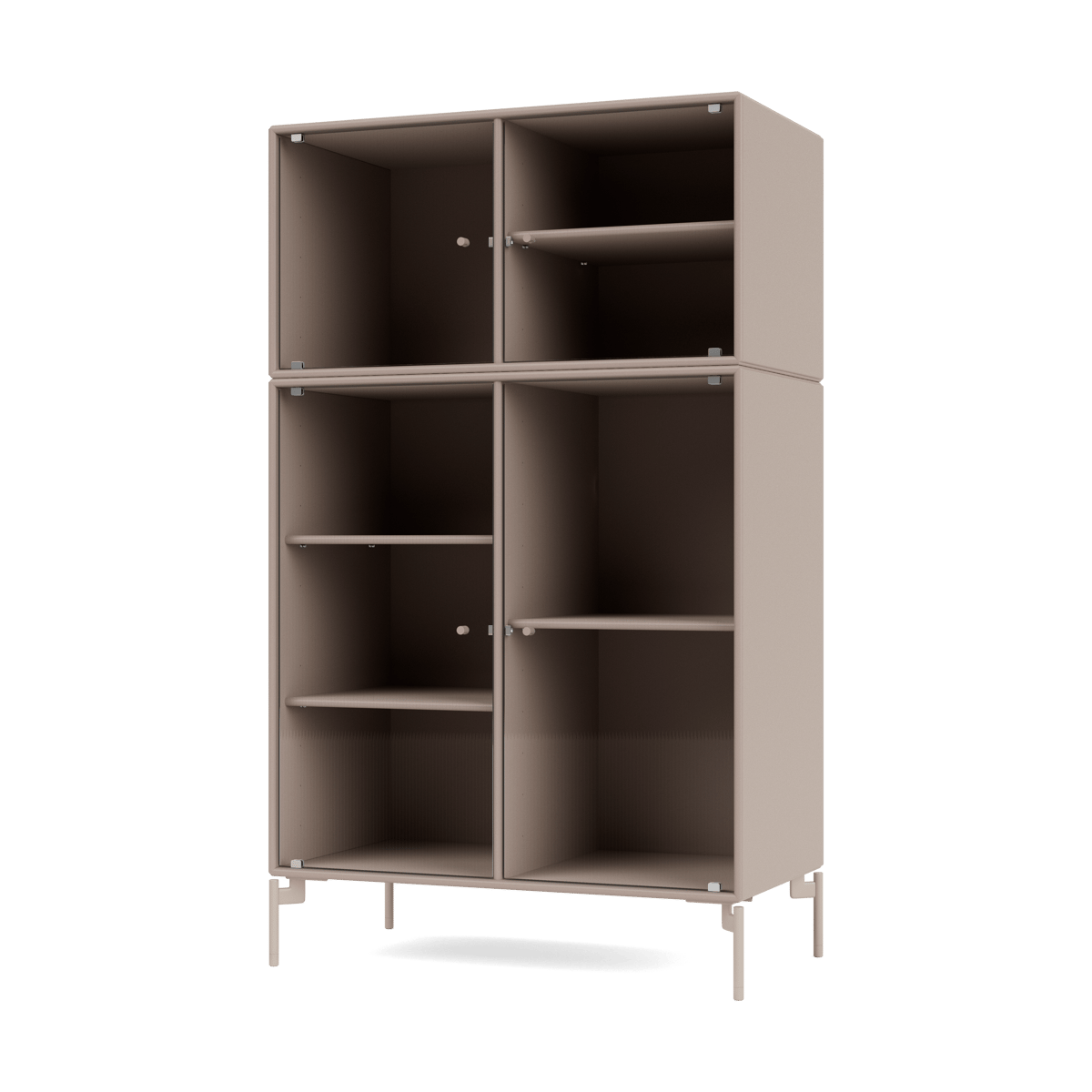 Montana Ripple III display cabinet 69.6x117.6x38 cm Mushroom-legs mushroom