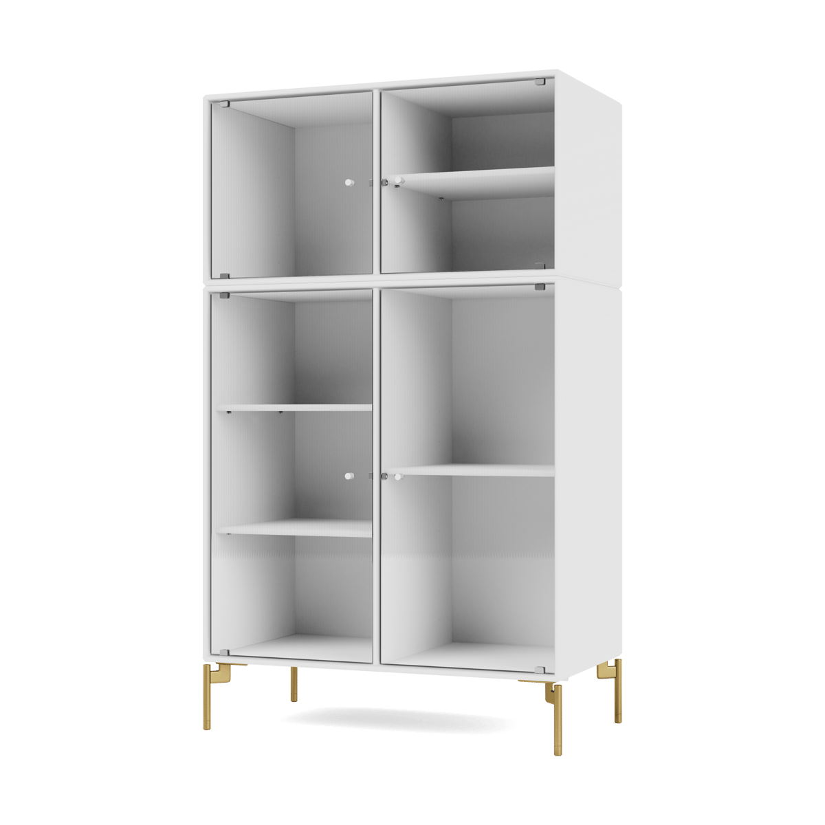 Montana Ripple III display cabinet 69.6x117.6x38 cm NewWhite-legs brass