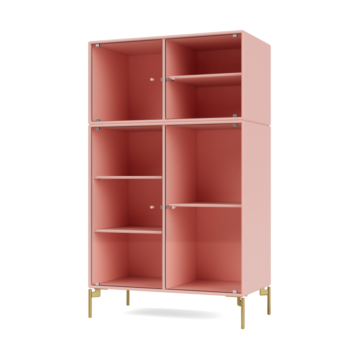 Montana Ripple III display cabinet 69.6x117.6x38 cm Ruby-legs brass