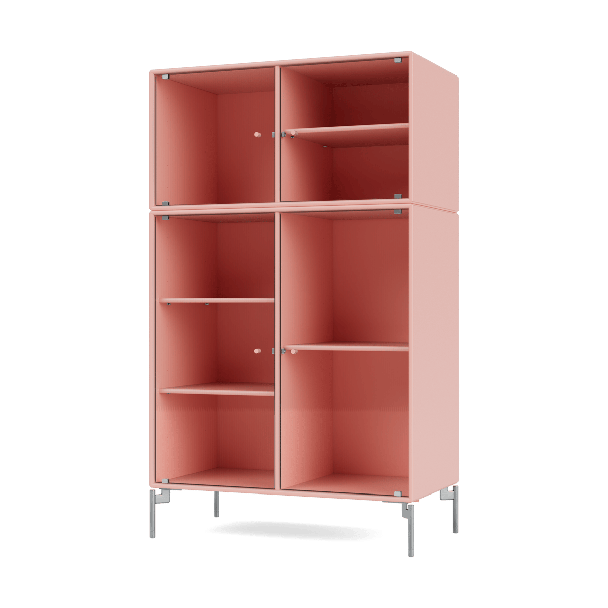 Montana Ripple III display cabinet 69.6x117.6x38 cm Ruby-legs chrome