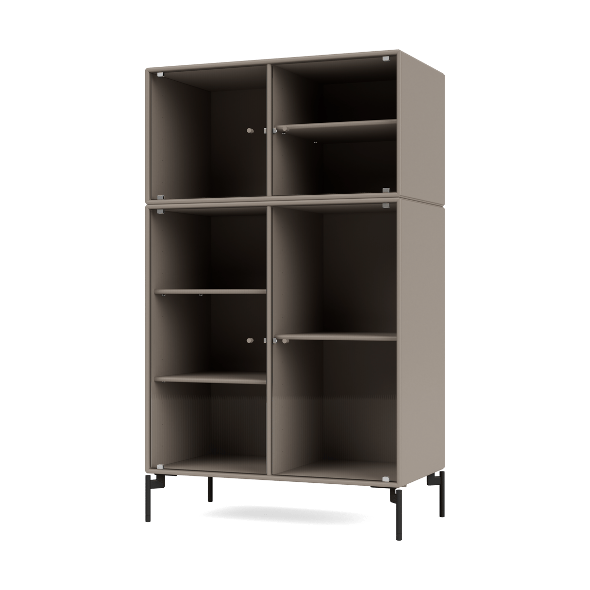 Montana Ripple III display cabinet 69.6x117.6x38 cm Truffle-legs black