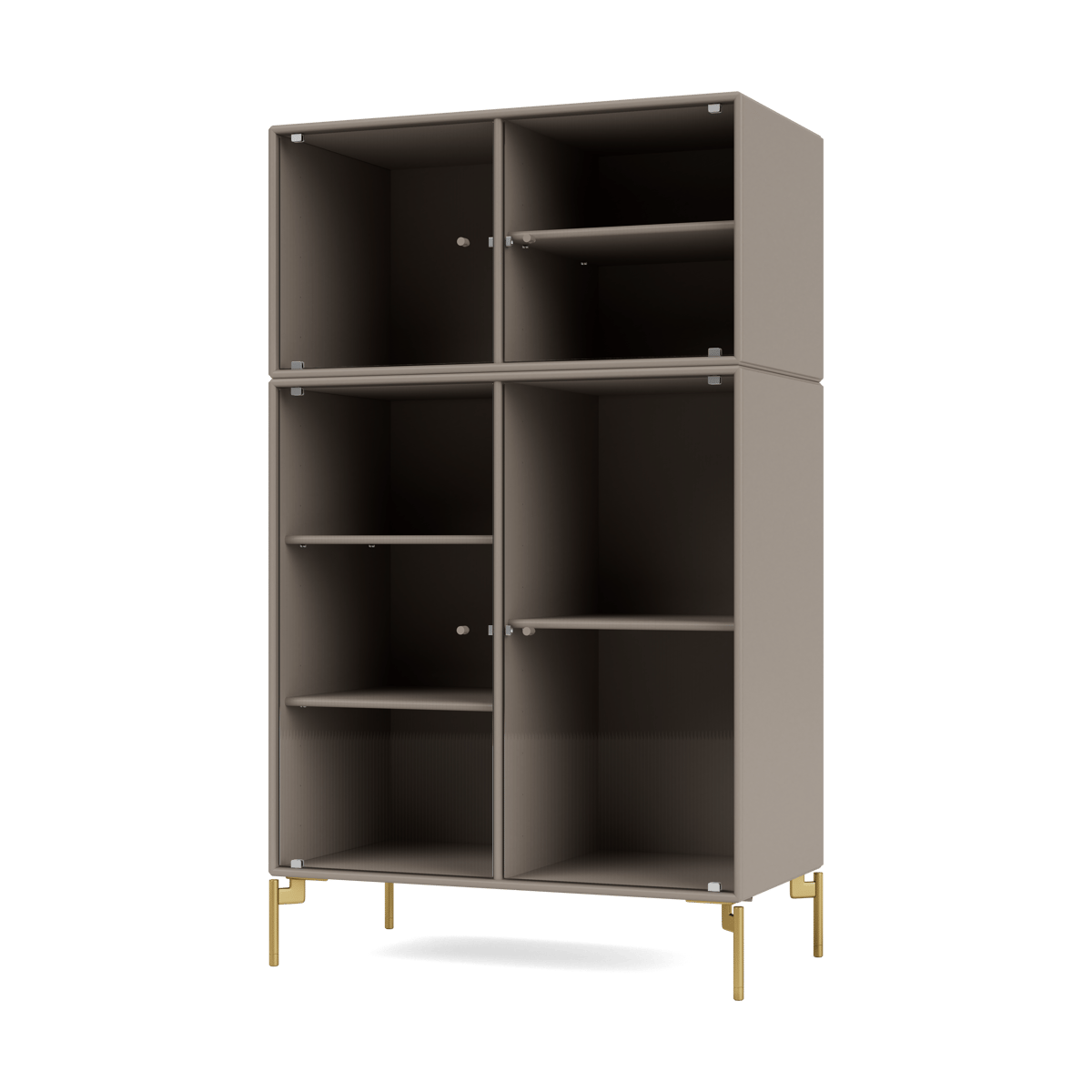 Montana Ripple III display cabinet 69.6x117.6x38 cm Truffle-legs brass