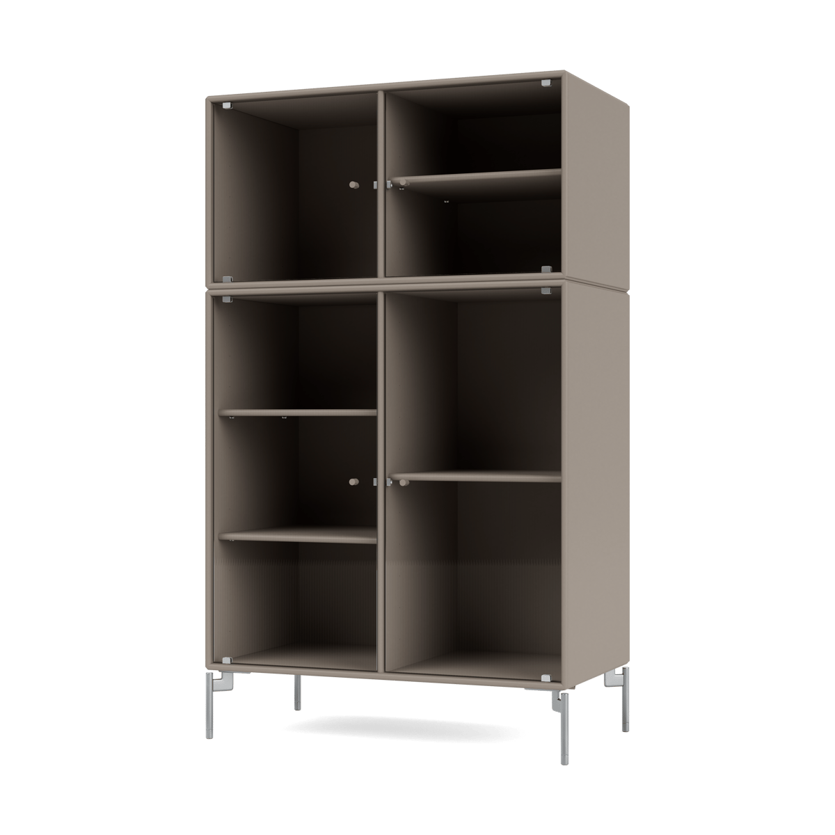 Montana Ripple III display cabinet 69.6x117.6x38 cm Truffle-legs chrome