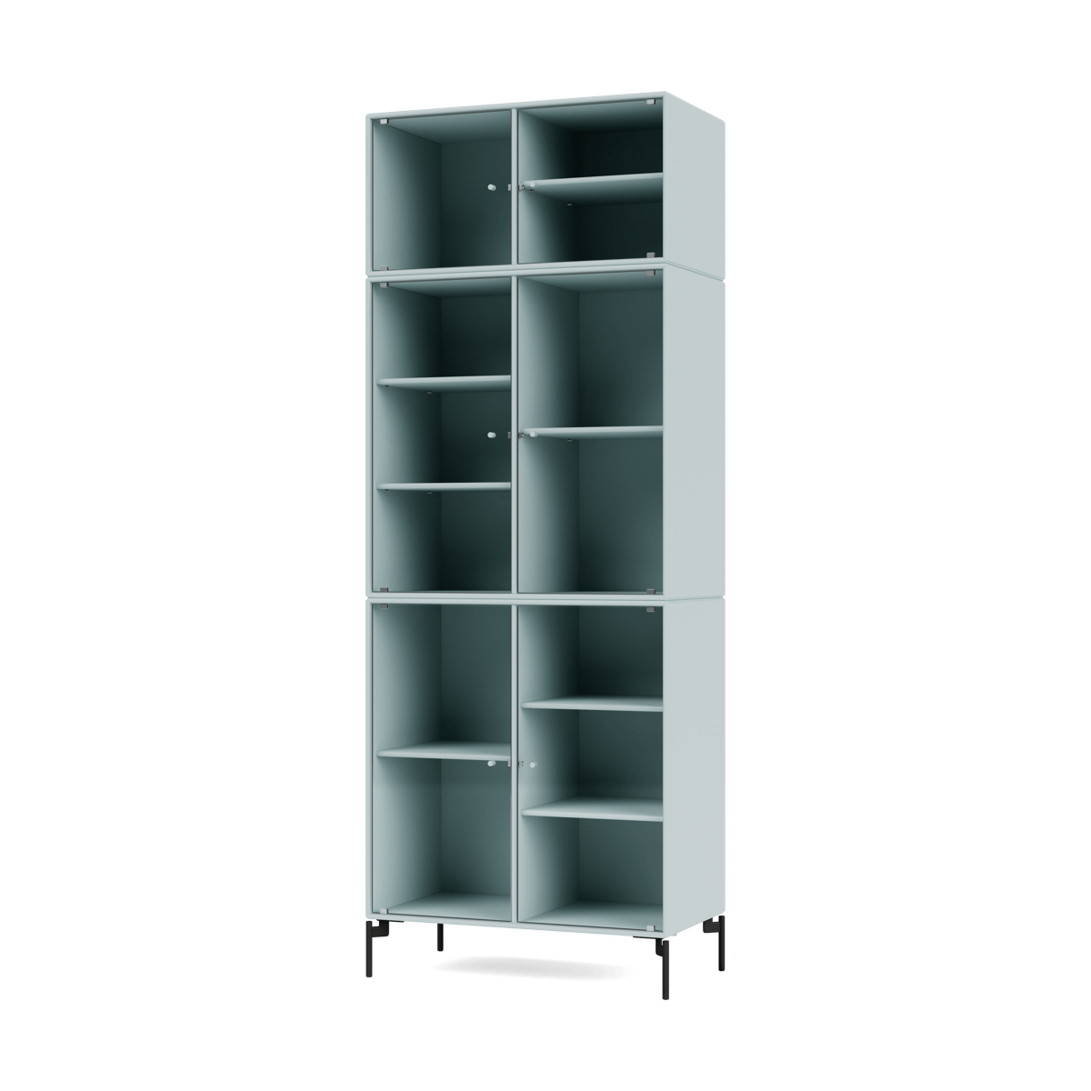 Montana Ripple IV display cabinet 69.6x187.2x38 cm Flint-legs black