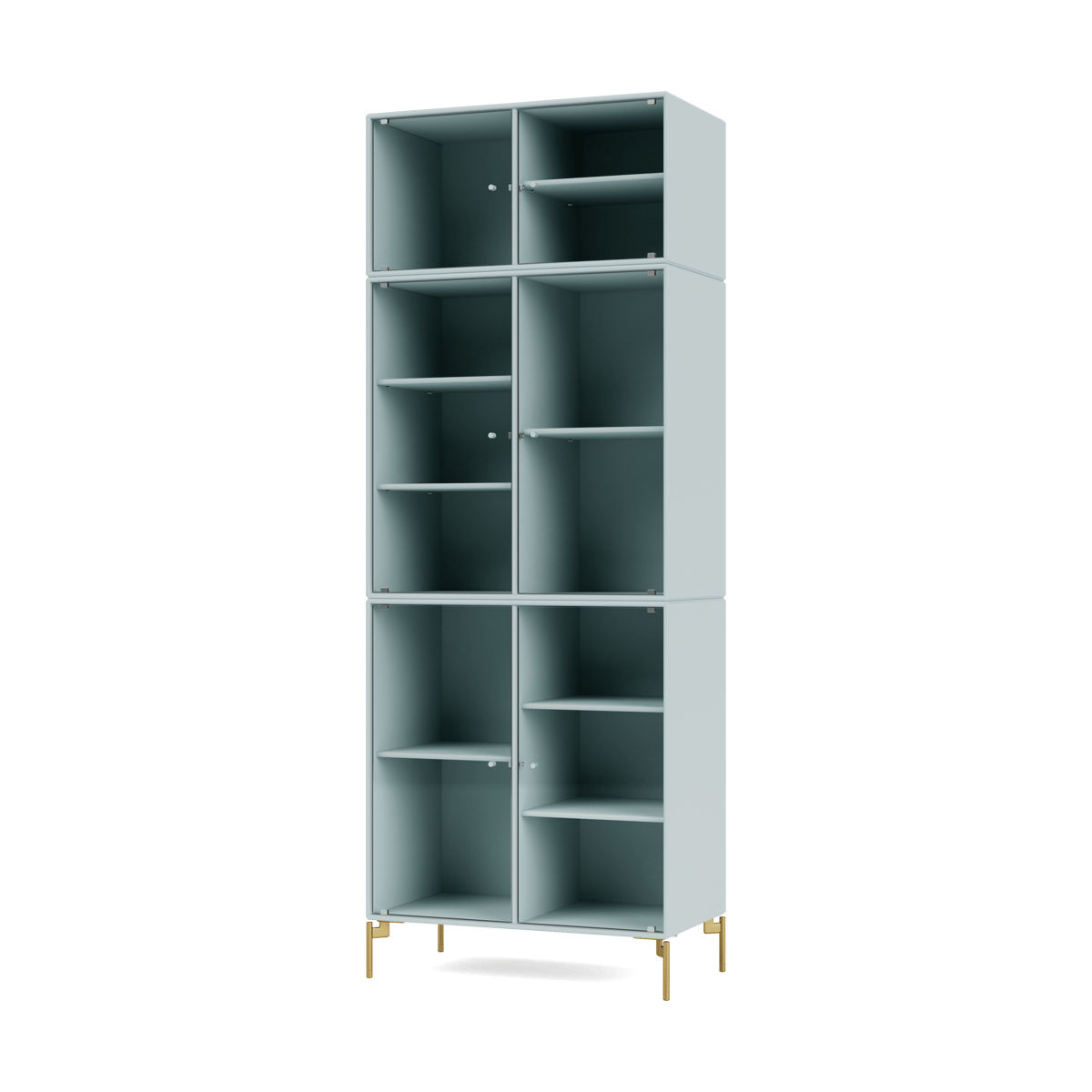 Montana Ripple IV display cabinet 69.6x187.2x38 cm Flint-legs brass