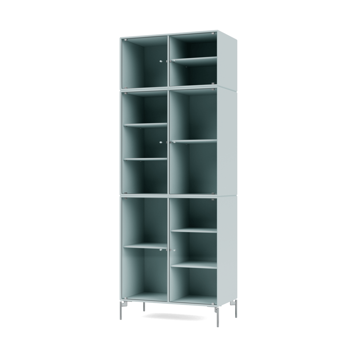 Montana Ripple IV display cabinet 69.6x187.2x38 cm Flint-legs chrome